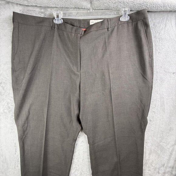 Doc & Amelia Pants Womens 28W Brown Classic Fit Straight Leg Dress Slacks NWT - Picture 7 of 15